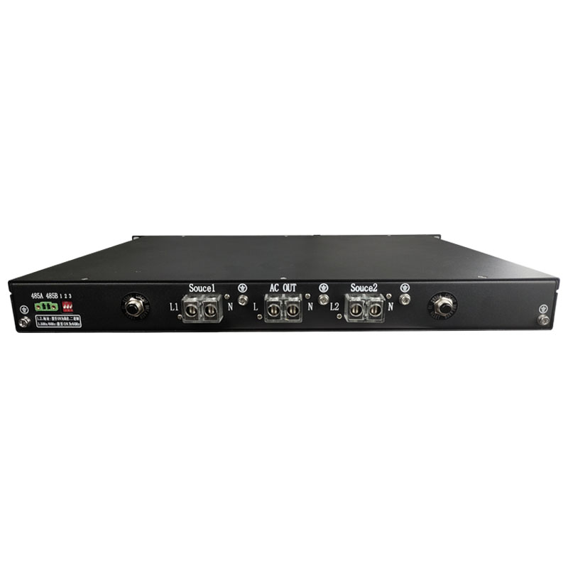 19-Inch Industrial Power Distribution Box Customized Rack-Mounted 25A 220VAC STS 1U Single-Phase Switch for Telecom